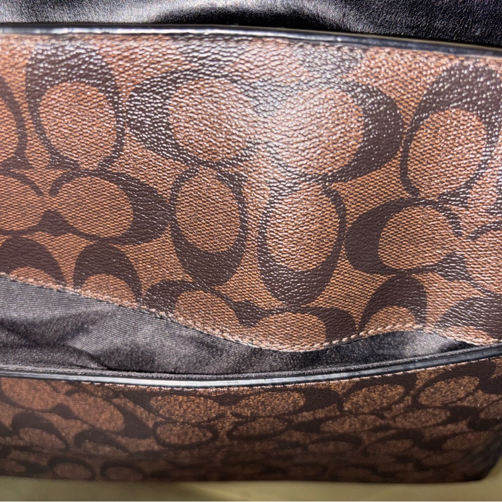 Coach Cammie Dark Brown Tote with Gold Accents W/ Card Case - Picture 5 of 16